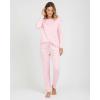 image:imageReal Essentials 2 Pack Womens Long Sleeve Pajama Sets  Soft Comfy 2 Piece PJ Set Matching Ladies Sleepwear Plus SizeSet F Green  Pink