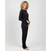image:imageReal Essentials 2 Pack Womens Long Sleeve Pajama Sets  Soft Comfy 2 Piece PJ Set Matching Ladies Sleepwear Plus SizeSet H Black  Pink