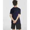 image:imageReal Essentials 3 Pack Boys DryFit Youth Teen Active Athletic Short Sleeve Workout Hoodie  Hooded Pullover ShirtsSet 10