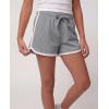 image:imageReal Essentials 3 Pack Girls Fleece Dolphin Shorts Athletic Running Soccer Basketball Sleep Lounge Casual Cotton CozySolid Black  Grey Heather  Solid Pale Lilac