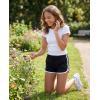 image:imageReal Essentials 3 Pack Girls Fleece Dolphin Shorts Athletic Running Soccer Basketball Sleep Lounge Casual Cotton CozySolid Black  Solid Navy Blazer  Charcoal Heather