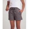image:imageReal Essentials 3 Pack Girls Fleece Lounge Shorts Sweat Athletic Casual Cotton Soft Comfy with Pockets Cozy LoungewearSolid Black  Charcoal Heather  Solid Ballad Blue