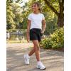 image:imageReal Essentials 3 Pack Girls Fleece Lounge Shorts Sweat Athletic Casual Cotton Soft Comfy with Pockets Cozy LoungewearSolid Black  Grey Heather  Solid Pale Lilac