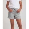 image:imageReal Essentials 3 Pack Girls Fleece Lounge Shorts Sweat Athletic Casual Cotton Soft Comfy with Pockets Cozy LoungewearSolid Black  Solid Burgundy  Grey Heather