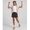 image:imageReal Essentials 3 Pack Girls Fleece Lounge Shorts Sweat Athletic Casual Cotton Soft Comfy with Pockets Cozy LoungewearSolid Black  Solid Chocolate Torte  Solid Moonbeam