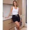 image:imageReal Essentials 3 Pack Womens Fleece Lounge Shorts Athletic Workout Gym Sweat Sleep Casual Cotton Comfy with PocketsSolid Black  Solid Ballad Blue  Solid Pale Lilac