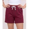 image:imageReal Essentials 3 Pack Womens Fleece Lounge Shorts Athletic Workout Gym Sweat Sleep Casual Cotton Comfy with PocketsSolid Black  Solid Burgundy  Grey Heather
