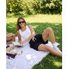 image:imageReal Essentials 3 Pack Womens Fleece Lounge Shorts Athletic Workout Gym Sweat Sleep Casual Cotton Comfy with PocketsSolid Black  Solid Chocolate Torte  Solid Moonbeam