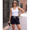 image:imageReal Essentials 3 Pack Womens Fleece Lounge Shorts Athletic Workout Gym Sweat Sleep Casual Cotton Comfy with PocketsSolid Black  Solid Iceberg Green  Solid Orchid Petal