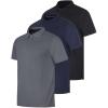 image:imageReal Essentials 3 Pack Mens Short Sleeve DryFit Collared Polo Shirt with Pocket  Active Casual Available Big amp TallSet 11