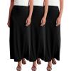 image:imageReal Essentials 3 Pack Womens UltraSoft Flowy Maxi High Waisted Long Skirts Available in Plus SizeSet 9