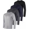 image:imageReal Essentials 4 Pack Mens Dry Fit Long Sleeve VNeck Active TShirt  Athletic Outdoor UPF 50 Available in Big amp TallSet 16