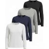 image:imageReal Essentials 4 Pack Womens UPF 50 Quick Dry Fit Sun Shirts Long Sleeve UV SPF Hiking Top Outdoor Available in PlusSet 15