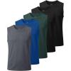 image:imageReal Essentials 5 Pack Boys Mesh Active Tank Tops Athletic Workout Sleeveless Muscle Basketball Sports Dry Fit TeenSolid Black  Solid Black  Solid Hunter Green  Solid Blue Iolite  Solid Quiet Shade