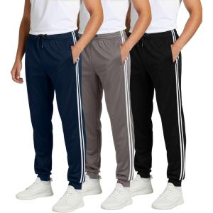 image:imageReal Essentials 3 Pack Mens Mesh Jogger  Athletic Sweatpants with Pockets  Active Track Gym Workout Pant Big amp TallSet 5