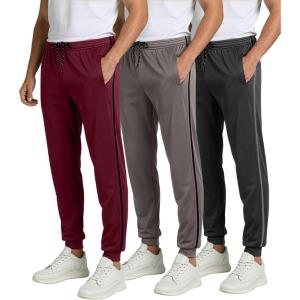 image:imageReal Essentials 3 Pack Mens Mesh Jogger  Athletic Sweatpants with Pockets  Active Track Gym Workout Pant Big amp TallSet 6