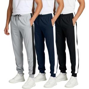 image:imageReal Essentials 3 Pack Mens Mesh Jogger  Athletic Sweatpants with Pockets  Active Track Gym Workout Pant Big amp TallSet 7