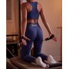 image:imageJuicy Couture Womens Seamless Leggings Yoga Pants Tummy Control High Waisted Running Gym Workout Athletic Pilates SoftSolid Medieval Blue