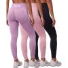image:imageJuicy Couture Womens Seamless Leggings Yoga Pants Tummy Control High Waisted Running Gym Workout Athletic Pilates SoftSolid Black Beauty  Solid Ballet Slippers  Solid Violet Tulle