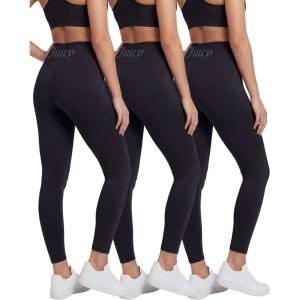 image:imageJuicy Couture Womens Leggings High Waisted Yoga Pants Tummy Control Workout Athletic Compression Running Gym PilatesSolid Black Beauty  Solid Black Beauty  Solid Black Beauty