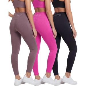 image:imageJuicy Couture Womens Leggings High Waisted Yoga Pants Tummy Control Workout Athletic Compression Running Gym PilatesSolid Black Beauty  Solid Free Love  Solid Moonscape