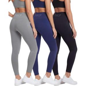 image:imageJuicy Couture Womens Leggings High Waisted Yoga Pants Tummy Control Workout Athletic Compression Running Gym PilatesSolid Black Beauty  Solid Medieval Blue  Solid Ultimate Gray