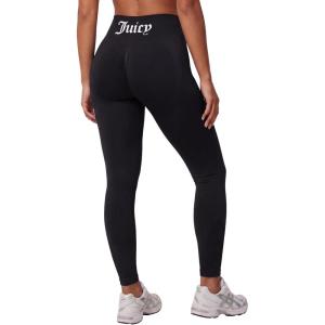 image:imageJuicy Couture Womens Seamless Leggings Yoga Pants Tummy Control High Waisted Running Gym Workout Athletic Pilates SoftSolid Black Beauty