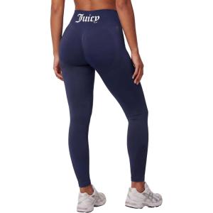 image:imageJuicy Couture Womens Seamless Leggings Yoga Pants Tummy Control High Waisted Running Gym Workout Athletic Pilates SoftSolid Medieval Blue