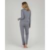 image:imageReal Essentials 2 Pack Womens Soft Pajama Set  Button Down Top and Lounge Sleep PJ Pants  Matching Sleepwear Plus SizeLong Sleeve  Set 1