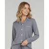 image:imageReal Essentials 2 Pack Womens Soft Pajama Set  Button Down Top and Lounge Sleep PJ Pants  Matching Sleepwear Plus SizeLong Sleeve  Set 1