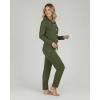 image:imageReal Essentials 2 Pack Womens Soft Pajama Set  Button Down Top and Lounge Sleep PJ Pants  Matching Sleepwear Plus SizeLong Sleeve  Set 11