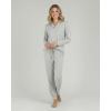 image:imageReal Essentials 2 Pack Womens Soft Pajama Set  Button Down Top and Lounge Sleep PJ Pants  Matching Sleepwear Plus SizeLong Sleeve  Set 4