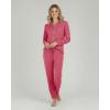 image:imageReal Essentials 2 Pack Womens Soft Pajama Set  Button Down Top and Lounge Sleep PJ Pants  Matching Sleepwear Plus SizeLong Sleeve  Set 9