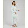image:imageReal Essentials 2 Pack Womens Soft Pajama Set  Button Down Top and Lounge Sleep PJ Pants  Matching Sleepwear Plus SizeLong Sleeve  Set 9