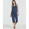 image:imageReal Essentials 2 Pack Womens Tank Top amp Capri Pajama Set  SuperSoft Sleeveless Summer Loungewear Plus Size AvailableSet 4