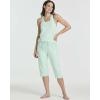 image:imageReal Essentials 2 Pack Womens Tank Top amp Capri Pajama Set  SuperSoft Sleeveless Summer Loungewear Plus Size AvailableSet 6
