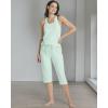 image:imageReal Essentials 2 Pack Womens Tank Top amp Capri Pajama Set  SuperSoft Sleeveless Summer Loungewear Plus Size AvailableSet 6