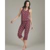 image:imageReal Essentials 2 Pack Womens Tank Top amp Capri Pajama Set  SuperSoft Sleeveless Summer Loungewear Plus Size AvailableSet 7