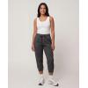 image:imageReal Essentials 3 Pack Womens Fleece Capri Joggers Athletic Lounge Gym Running Sweatpants with Pockets Available in PlusSolid Black  Charcoal Heather  Grey Heather