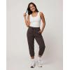 image:imageReal Essentials 3 Pack Womens Fleece Capri Joggers Athletic Lounge Gym Running Sweatpants with Pockets Available in PlusSolid Black  Solid Chocolate Torte  Solid Moonbeam