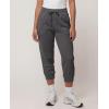 image:imageReal Essentials 3 Pack Womens Fleece Capri Joggers Athletic Lounge Gym Running Sweatpants with Pockets Available in PlusSolid Black  Solid Navy Blazer  Charcoal Heather