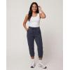 image:imageReal Essentials 3 Pack Womens Fleece Capri Joggers Athletic Lounge Gym Running Sweatpants with Pockets Available in PlusSolid Black  Solid Navy Blazer  Charcoal Heather