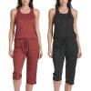 image:imageReal Essentials 2 Pack Womens Tank Top amp Capri Pajama Set  SuperSoft Sleeveless Summer Loungewear Plus Size AvailableSet 5