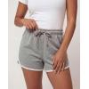 image:imageReal Essentials 3 Pack Womens Fleece Shorts Athletic Workout Running Gym Yoga Sweat Lounge with Pockets Comfy CottonSolid Black  Charcoal Heather  Grey Heather