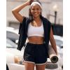image:imageReal Essentials 3 Pack Womens Fleece Shorts Athletic Workout Running Gym Yoga Sweat Lounge with Pockets Comfy CottonSolid Black  Solid Burgundy  Grey Heather