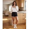 image:imageReal Essentials 3 Pack Womens Fleece Shorts Athletic Workout Running Gym Yoga Sweat Lounge with Pockets Comfy CottonSolid Black  Solid Chocolate Torte  Solid Moonbeam