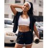 image:imageReal Essentials 3 Pack Womens Fleece Shorts Athletic Workout Running Gym Yoga Sweat Lounge with Pockets Comfy CottonSolid Black  Solid Iceberg Green  Solid Orchid Petal