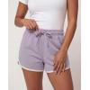 image:imageReal Essentials 3 Pack Womens Fleece Shorts Athletic Workout Running Gym Yoga Sweat Lounge with Pockets Comfy CottonSolid Black  Solid Iceberg Green  Solid Orchid Petal