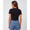 image:imageReal Essentials 3 Pack Womens Cropped Cap Sleeve Ribbed Cotton T Shirts Crop Tops Crew Neck Tees Casual Summer Spring TopsSolid Black  Grey Heather  Solid Bright White