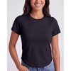 image:imageReal Essentials 3 Pack Womens Cropped Cap Sleeve T Shirts Cotton Crew Neck Short Sleeve Tees Casual Going Out Summer TopsSolid Black  Solid Black  Solid Black